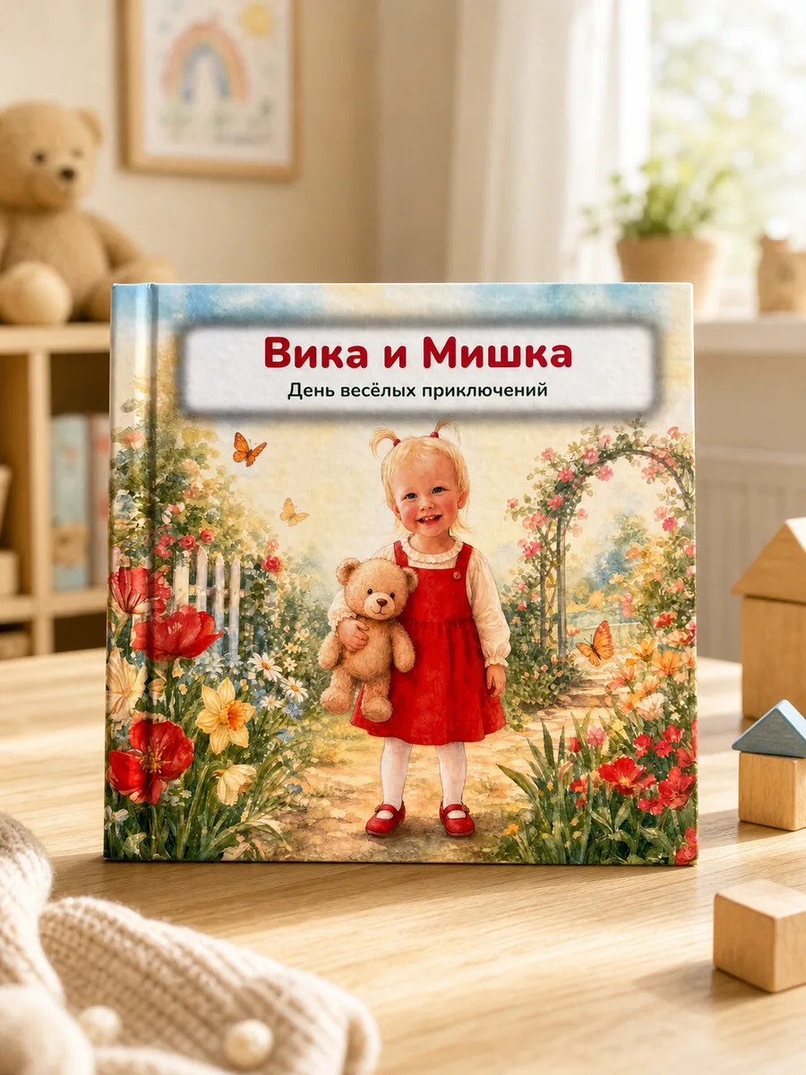 Обложка напечатанной книги «Вика и Мишка»